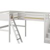 CREST / HIGH CORNER LOFT BED / TWIN+DOUBLE WITH LADDER & STAIRS