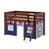 EASY RIDER44 / MAXTRIX LOW LOFT BED WITH LADDER & TENT / TWIN