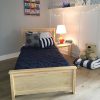 MAX & LILY SOLID WOOD TWIN SIZE  PLATFORM BED IN NATURAL FINISH WITH STORAGE