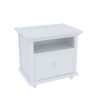 MAXTRIX NIGHT STAND WITH CHARGING STATION IN WHITE