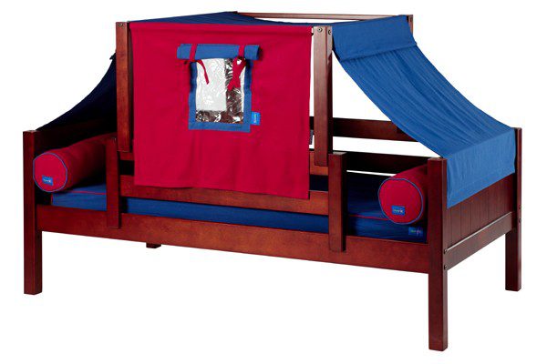 YO21 / TWIN DAYBED WITH BACK & FRONT GUARD RAIL & TOP TENT