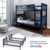 SOLID WOOD TWIN OVER TWIN BUNK BED IN NATURAL FINISH