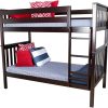 SOLID WOOD TWIN OVER TWIN BUNK BED IN ESPRESSO FINISH