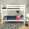 SOLID WOOD FULL OVER FULL BUNK BED IN WHITE FINISH