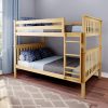 SOLID WOOD Full OVER FULL BUNK BED IN NATURAL FINISH
