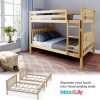 SOLID WOOD Full OVER FULL BUNK BED IN NATURAL FINISH