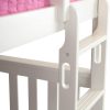 SOLID WOOD FULL OVER FULL BUNK BED IN WHITE WITH TRUNDLE BED