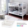 SOLID WOOD FULL OVER FULL BUNK BED IN WHITE WITH STORAGE