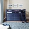 WINDSOR 1 BLUE / TWIN LOW LOFT BED WITH DRESSER & one 3 Drawer Dresser