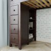 CHESTER 3 / TWIN LOFT BED WITH STAIRS,DESK & STORAGE ESPRESSO