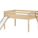 SLAP / FULL SIZE  LOW LOFT BED WITH ANGLE LADDER & SLIDE