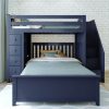 OXFORD 1 NATURAL / TWIN LOFT BUNK BED WITH STAIRS & STORAGE
