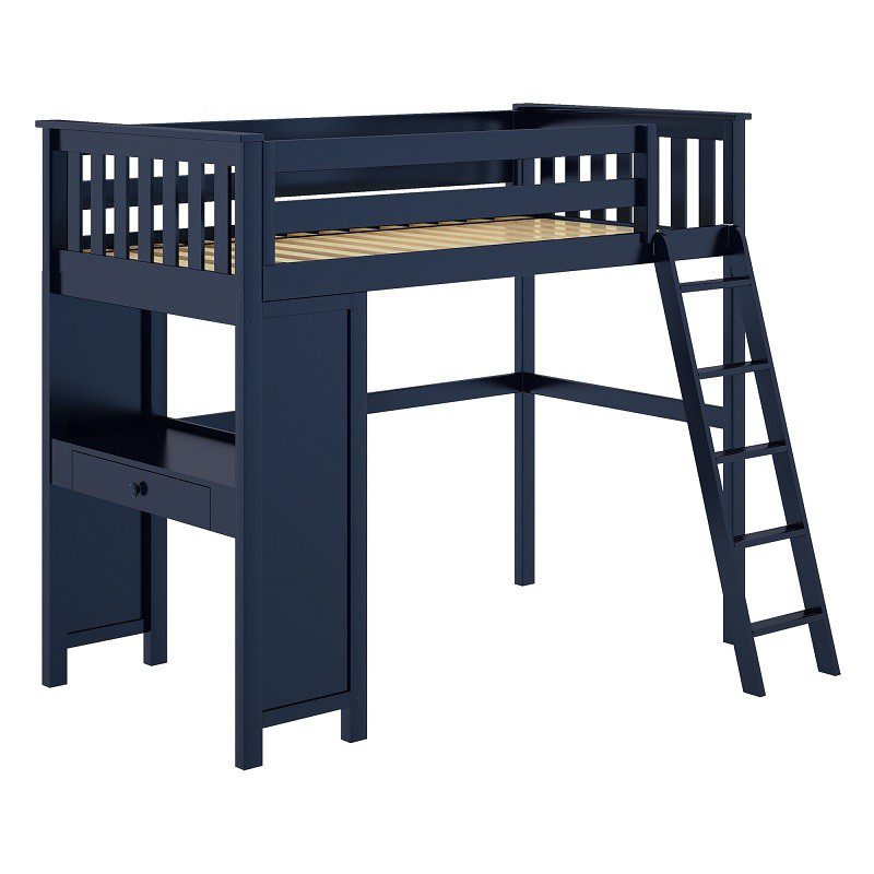 CANTERBURY / TWIN LOFT BED WITH DESK BLUE