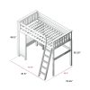 CANTERBURY / TWIN LOFT BED WITH DESK BLUE