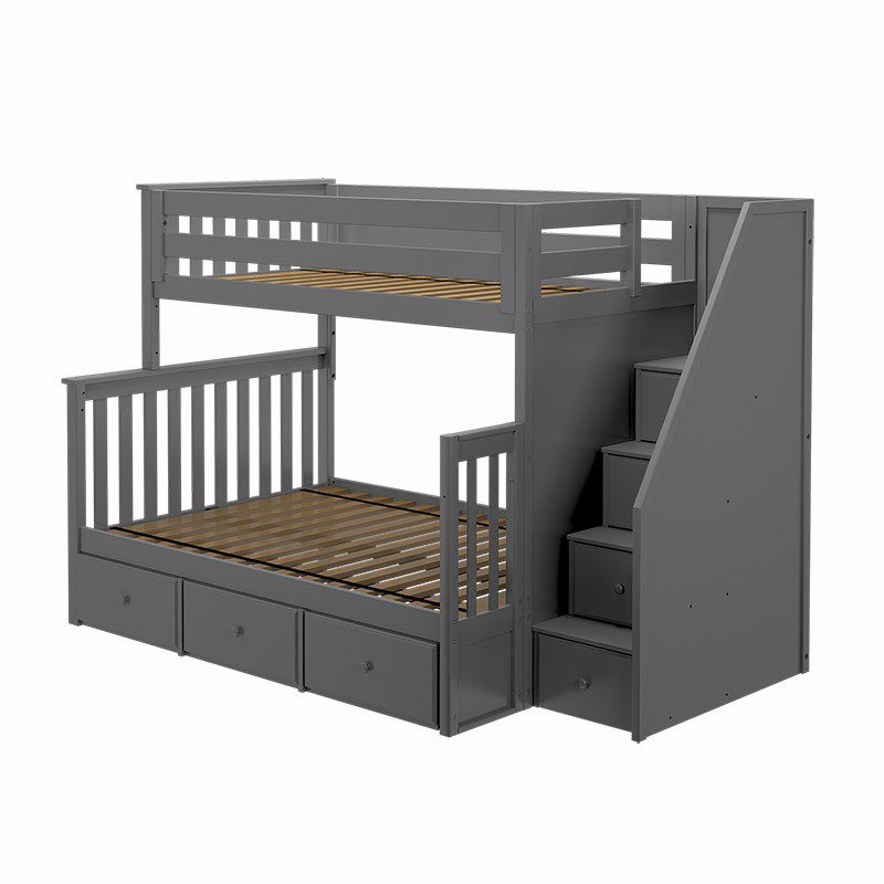 NEWCASTLE IN GREY / TWIN OVER FULL BUNK BED
