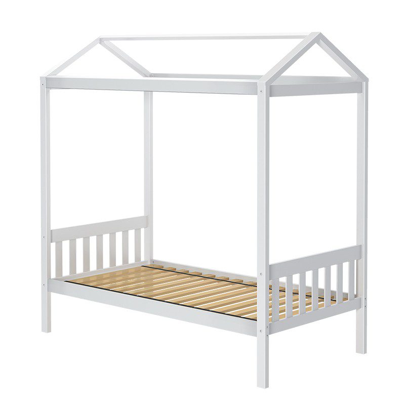 MAX & LILY SOLID HOUSE BED IN WHITE