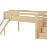 KAPOW /FULL SIZE  LOW LOFT BED WITH STAIRS & SLIDE