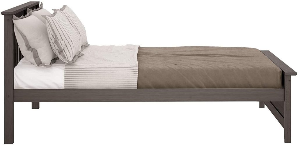 MAX & LILY SOLID WOOD FULL SIZE PLATFORM BED IN CLAY FINISH