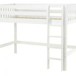 CHIP  / TWIN SIZE MID LOFT BED WITH STRAIGHT LADDER