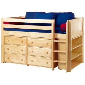 BOX2 / LOW LOFT BED WITH STORAGE / TWIN