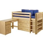 BOX3L / LOW LOFT BED WITH STORAGE & DESK  / TWIN