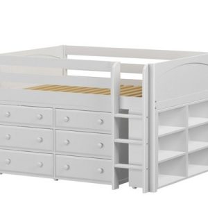 LARGE1 / LOW LOFT BED WITH STORAGE / DOUBLE