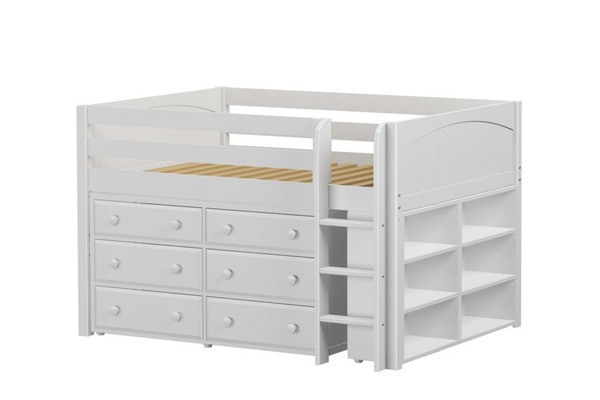 LARGE1 / LOW LOFT BED WITH STORAGE / DOUBLE