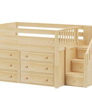 PERFECT3 / LOW LOFT BED WITH STAIRS & STORAGE / DOUBLE