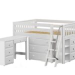XL4L / LOW LOFT BED WITH STORAGE & DESK  / DOUBLE