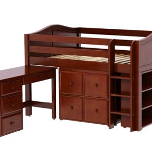 LARGE11L / LOW LOFT BED WITH STORAGE & DESK  / DOUBLE