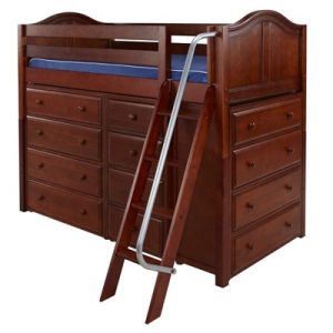 KATCHING / MID LOFT BED WITH STORAGE / TWIN