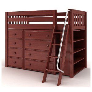 KATCHING2 / MID LOFT BED WITH STORAGE / TWIN