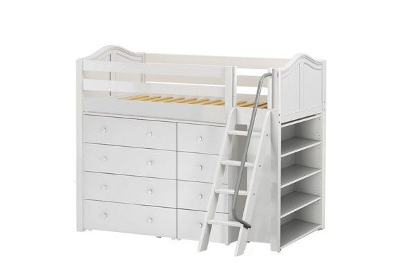 KATCHING2 / MID LOFT BED WITH STORAGE / TWIN