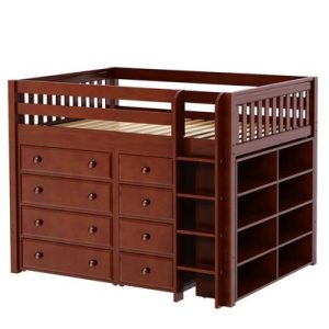 KING1 /  MID LOFT BED WITH STORAGE / DOUBLE