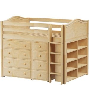 KING1 /  MID LOFT BED WITH STORAGE / DOUBLE