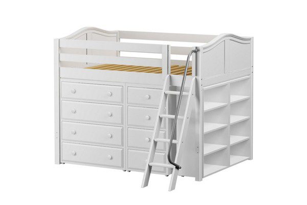 KONG1 / MID LOFT BED W/STORAGE / DOUBLE