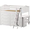 KONG24L / MID LOFT BED WITH STORAGE & DESK / DOUBLE