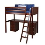 KNOCKOUT3 / HIGH LOFT BED WITH DESK & STORAGE / TWIN