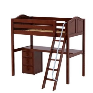 KNOCKOUT2 / HIGH LOFT BED WITH DESK & STORAGE / TWIN