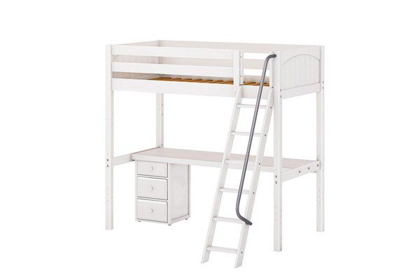 KNOCKOUT2 / HIGH LOFT BED WITH DESK & STORAGE / TWIN