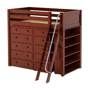 EMPEROR2 / HIGH LOFT BED WITH STORAGE / TWIN