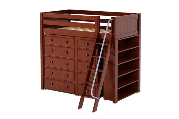 EMPEROR2 / HIGH LOFT BED WITH STORAGE / TWIN