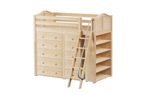 EMPEROR2 / HIGH LOFT BED WITH STORAGE / TWIN