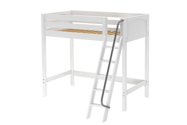 KNOCKOUT /TWIN SIZE HIGH LOFT BED WITH ANGLE LADDER
