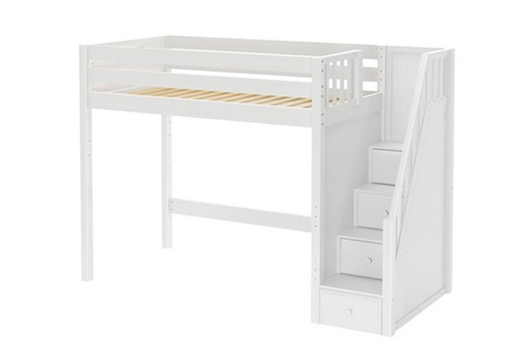 STAR / TWIN SIZE HIGH LOFT BED WITH STAIRCASE