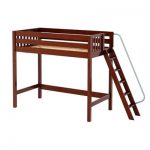 DUNK / TWIN SIZE HIGH LOFT BED WITH ANGLE LADDER
