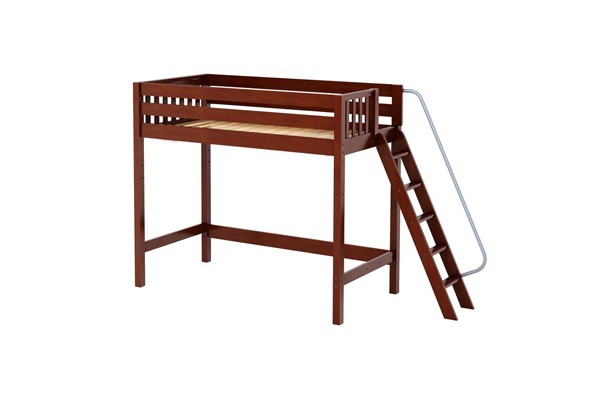 DUNK / TWIN SIZE HIGH LOFT BED WITH ANGLE LADDER