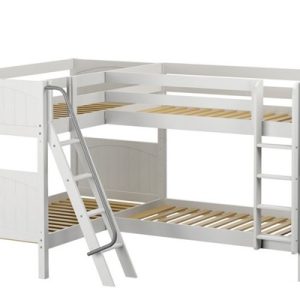 QUATTRO / HIGH CORNER LOFT BUNK WITH LADDERS / 4 TWIN BEDS