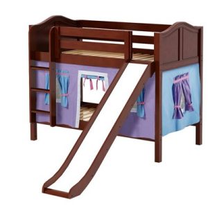 SMILE27 / TWIN OVER TWIN BUNK BED W/ LADDER - SLIDE & TENT
