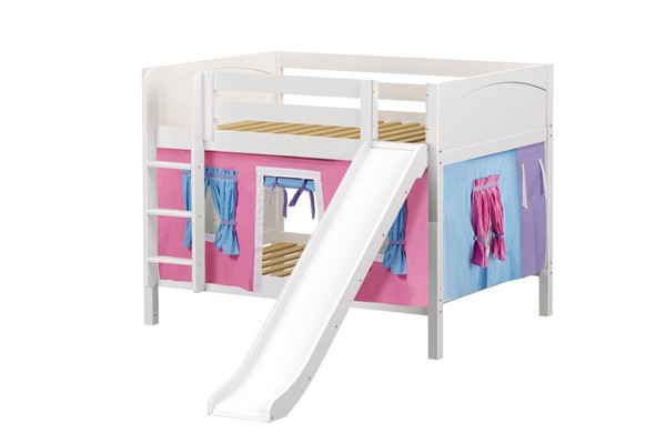 ROCK28 / DOUBLE OVER DOUBLE BUNK BED  W/ LADDER - SLIDE & TENT